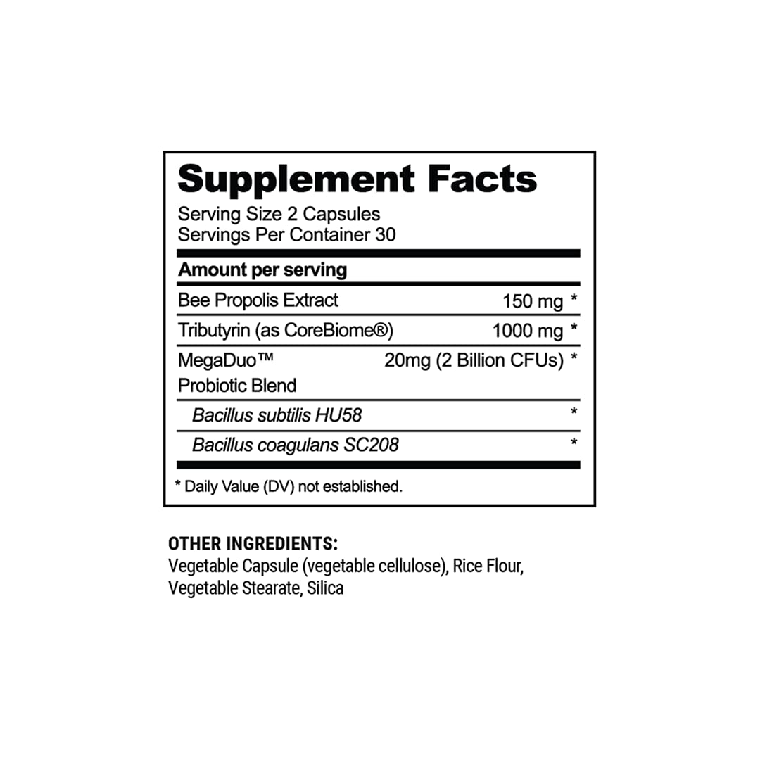 Bacillus MegaDuo spore-based probiotic capsules
