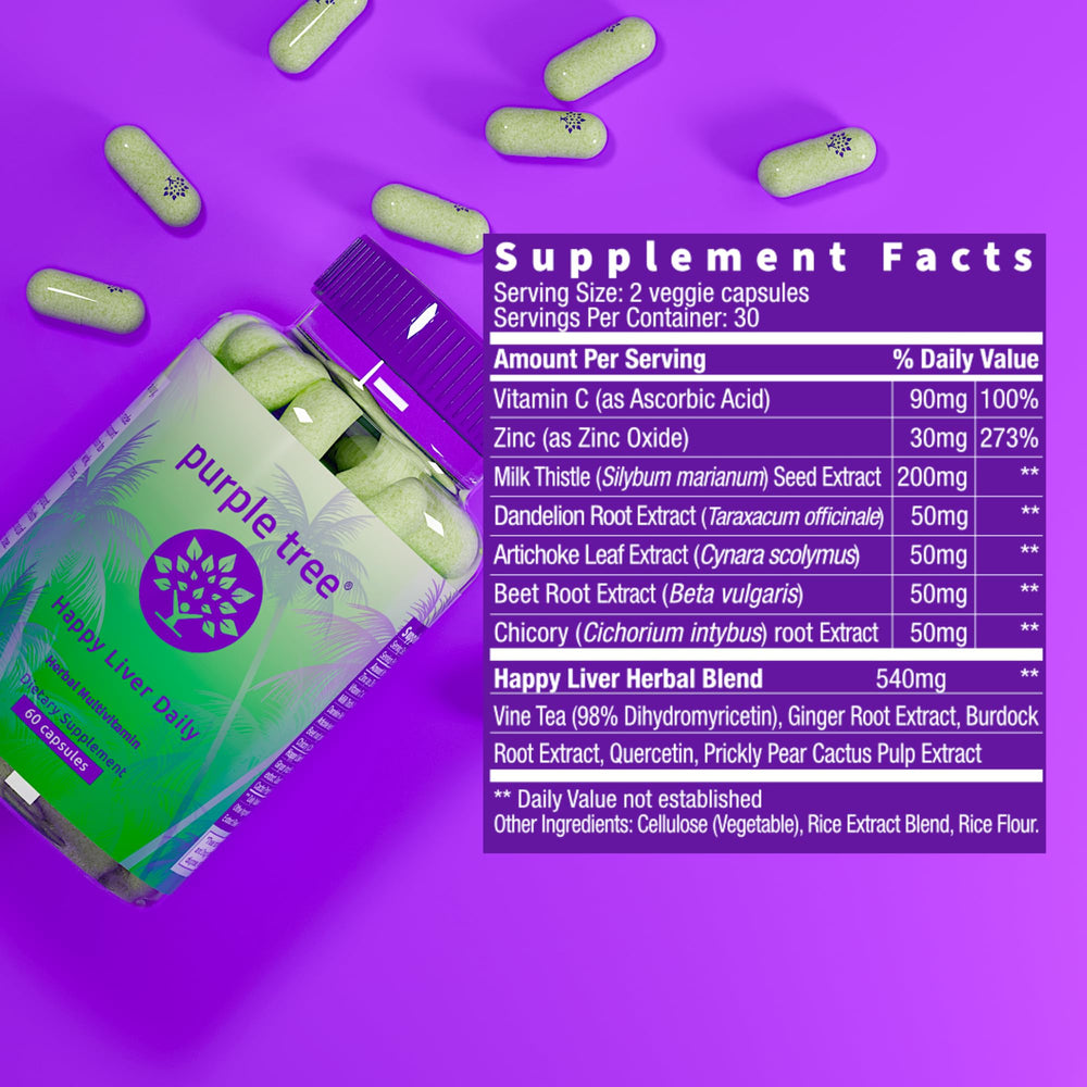 Beet root, burdock root, chicory, ginger and DHM liver nutrients