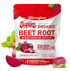 Beet Chews Super-Beetsroot with Nitric Oxide support, Pomegranate Berry flavor, 60 count