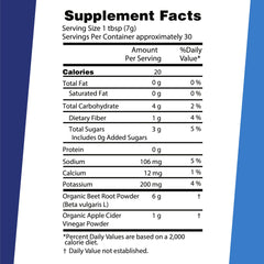 Apple cider vinegar powder being poured into a glass