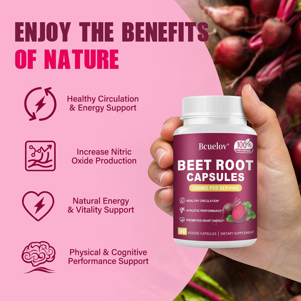 Ingredients panel for Beet Root Capsules 1300mg
