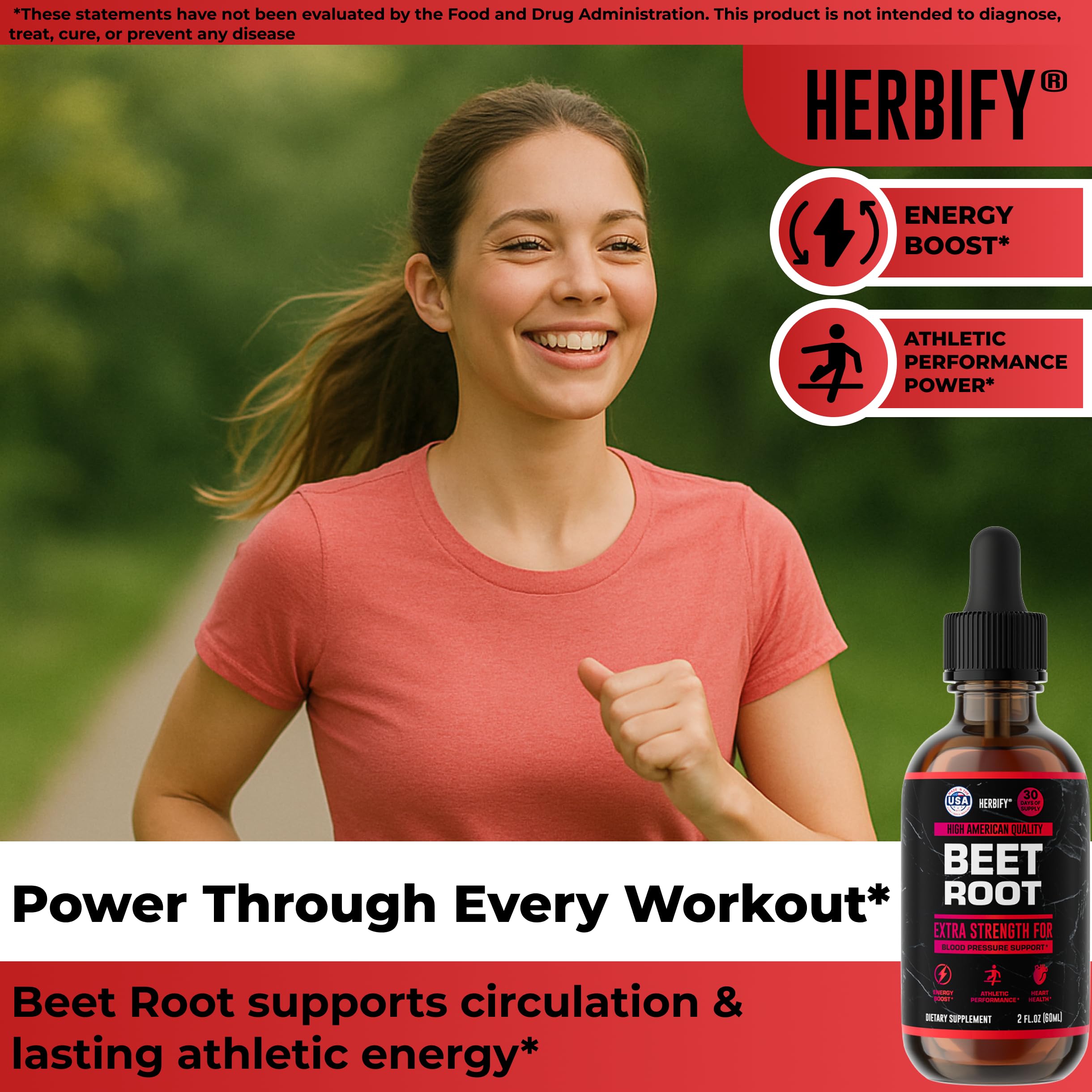 Heart health concept with beet root extract bottle