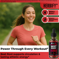 Heart health concept with beet root extract bottle