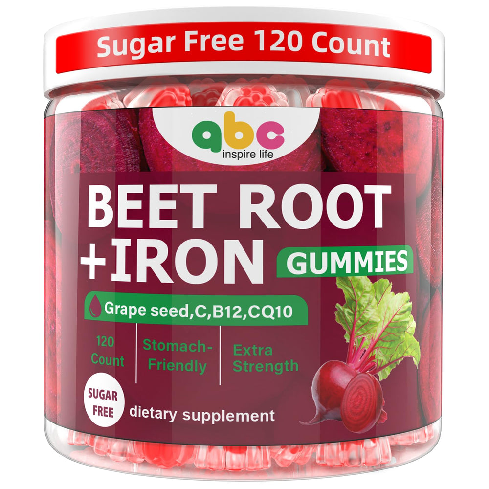 Beet Root Gummies bottle with 100 mg label
