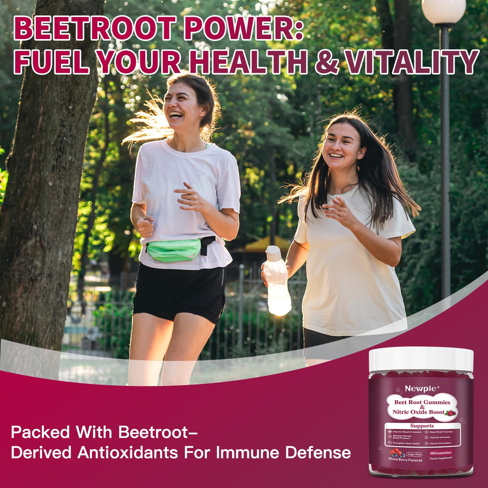 Nutrition label and ingredients for Beet Root Gummies Nitric Oxide