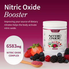 Close-up label of the Organic Beet Root Nitric Oxide Powder