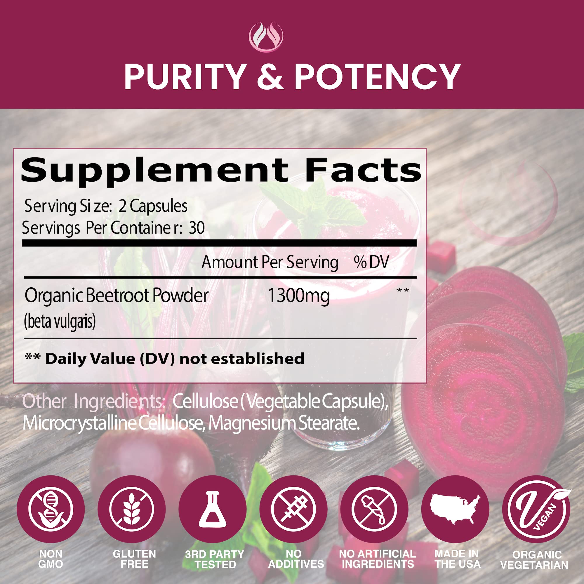 Beetroot capsules for heart health and blood pressure