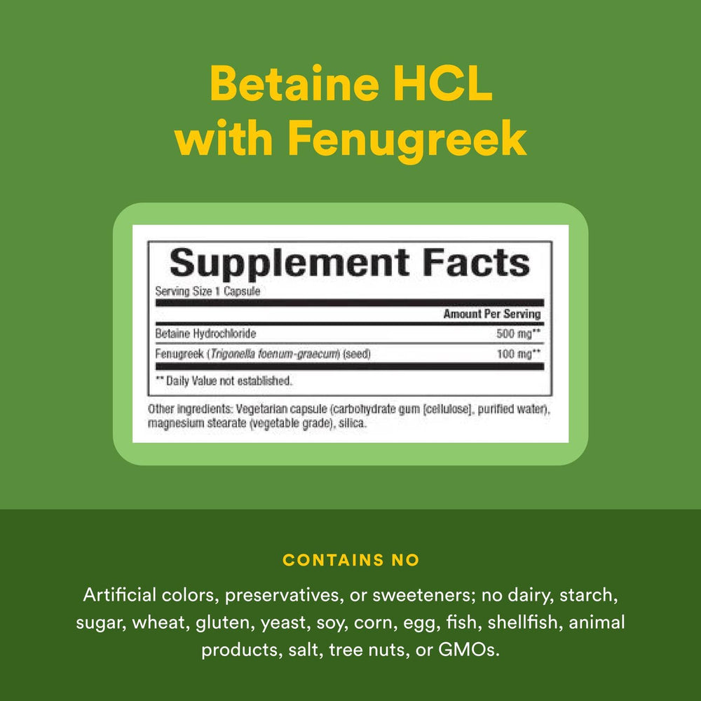 Beets-derived Betaine HCl used in the supplement