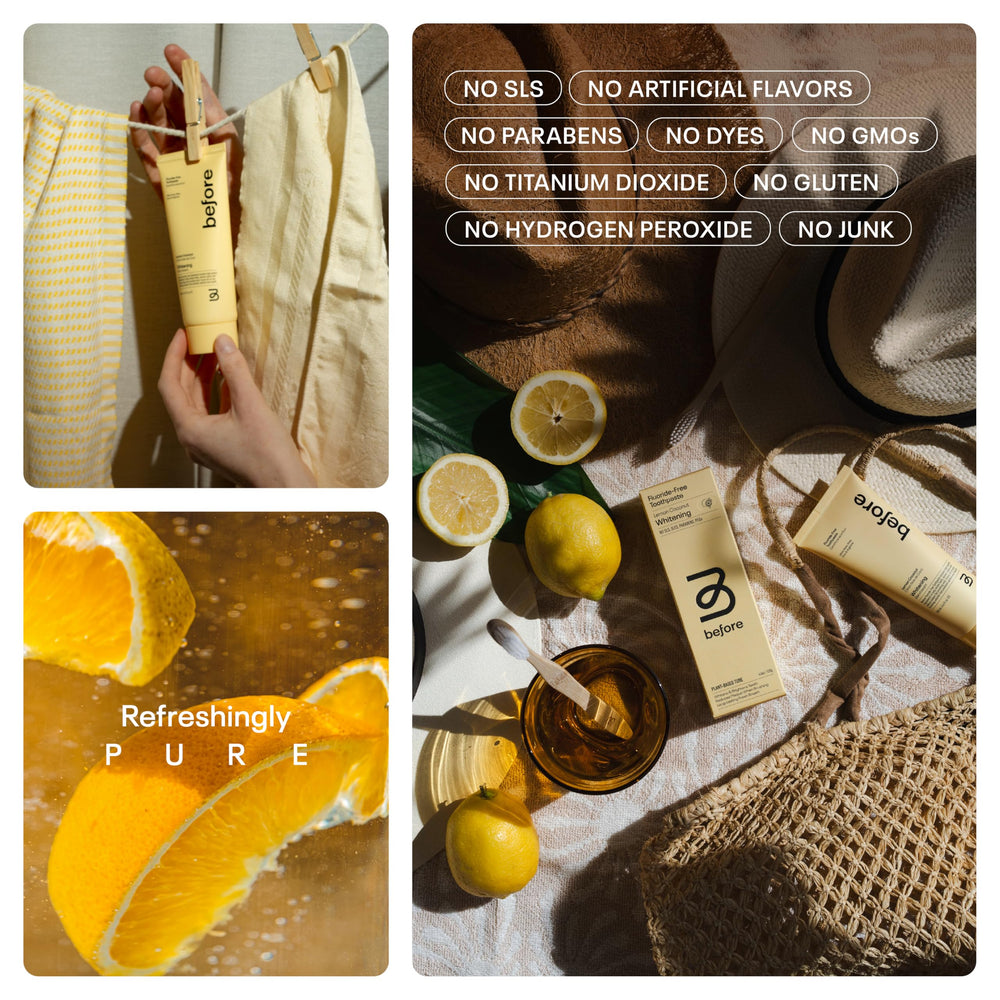 Ingredients card showing baking soda and calcium carbonate