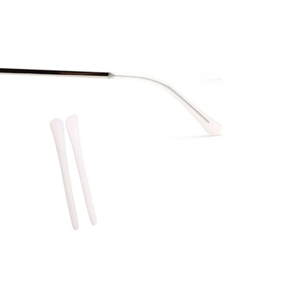 BEHLINE silicone temple tip attached to thin metal eyeglasses - black