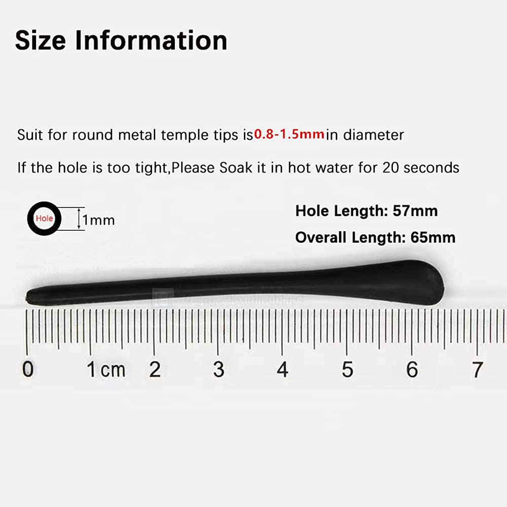 Blue silicone temple tip on thin metal eyewear