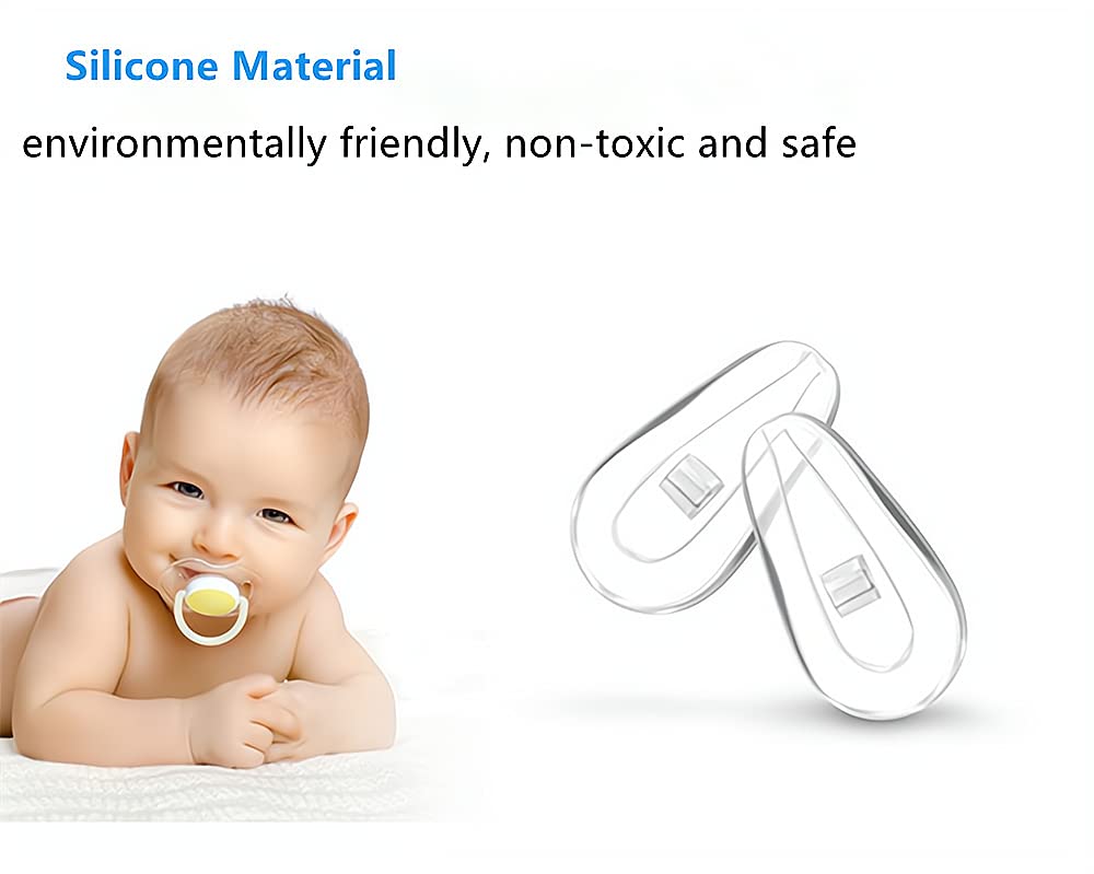 Clear tear-shaped silicone nose pads for glasses, screw-in 14mm