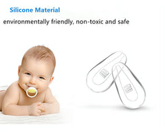 Clear tear-shaped silicone nose pads for glasses, screw-in 14mm