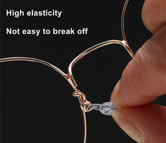 Air chamber design nose pads reducing bridge pressure on glasses