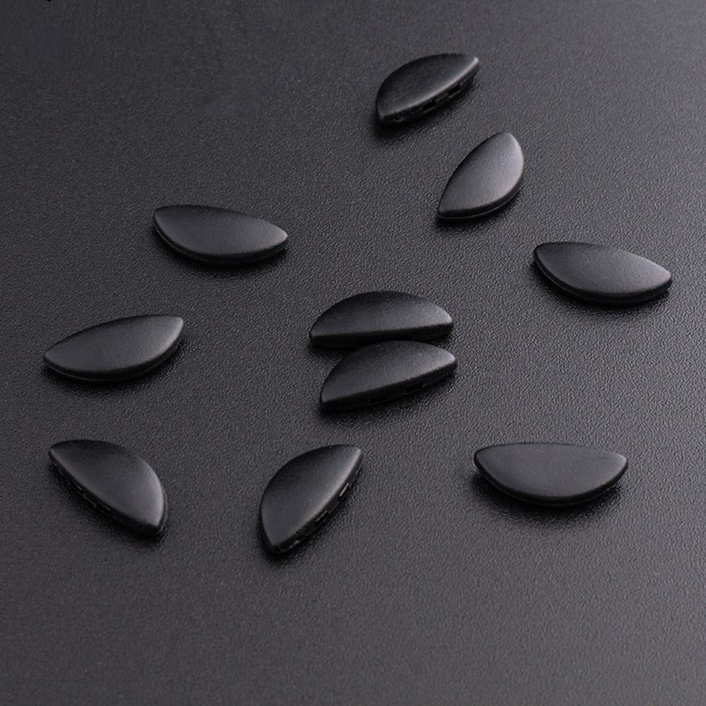 Anti-slip nose pad sitting on eyeglass frame