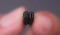 Anti-slip silicone nose pads resting on a nose bridge