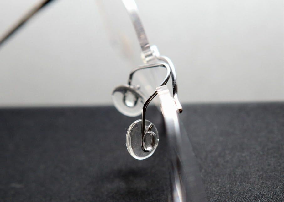 Soft silicone nose pads in 9mm round, Clear color