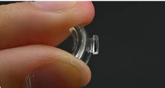 Push-in mount nose pads for rimless glasses with anti-slip design