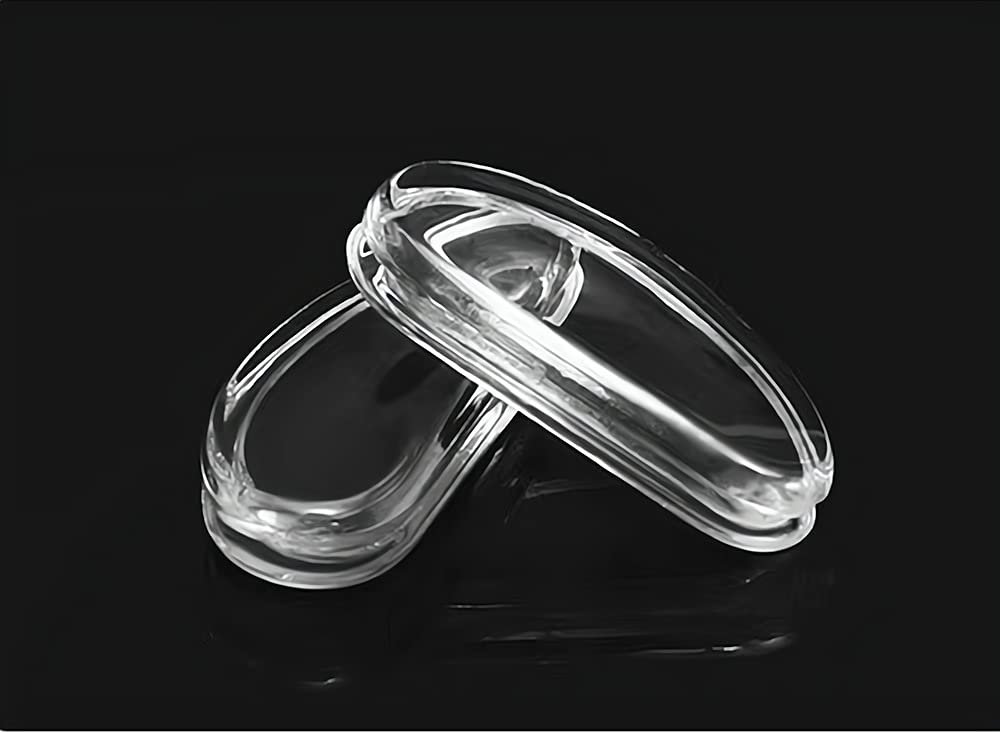 Non-slip silicone nose pads with easy press-in fit