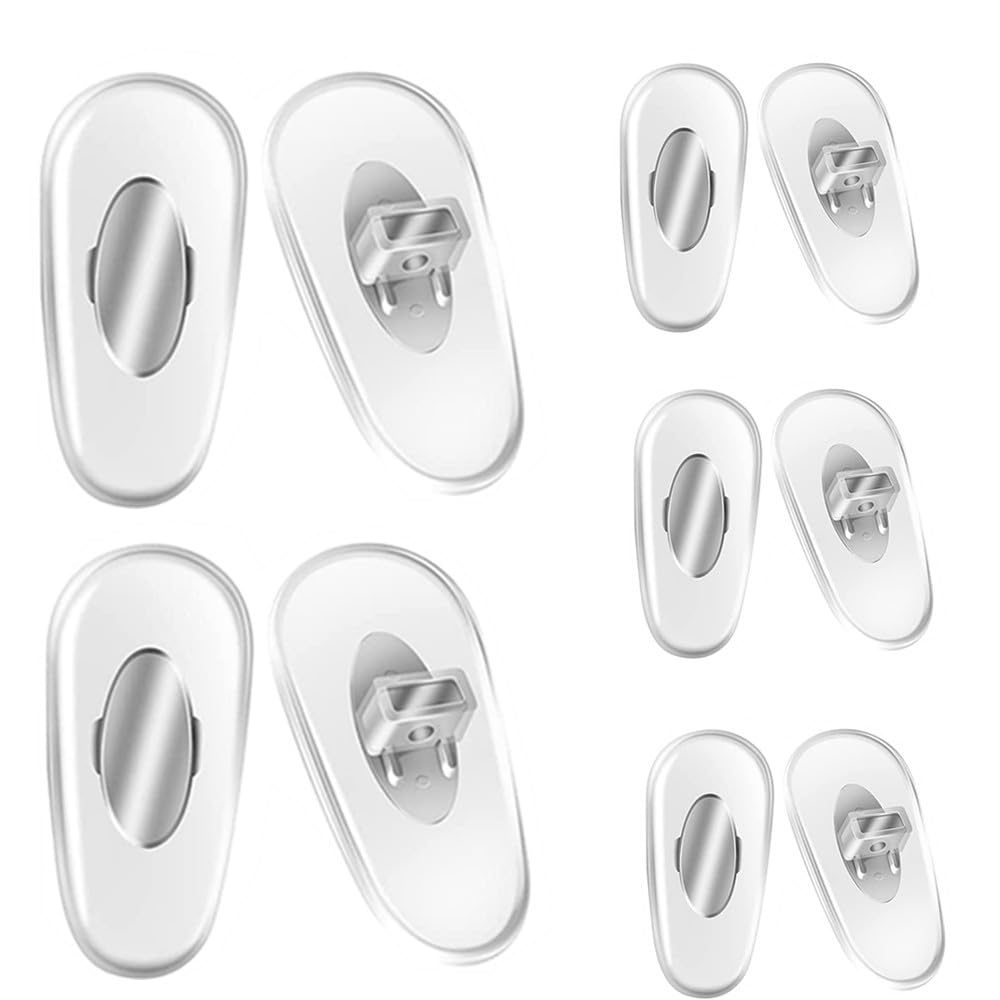 BEHLINE Soft Silicone Nose Pads for Glasses – Clear 16mm, front view