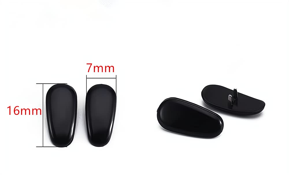 BEHLINE clip-on nose pads 16mm black - side view