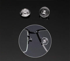 BEHLINE soft silicone screw-in round clear nose pads for eyeglasses 9mm – image 1