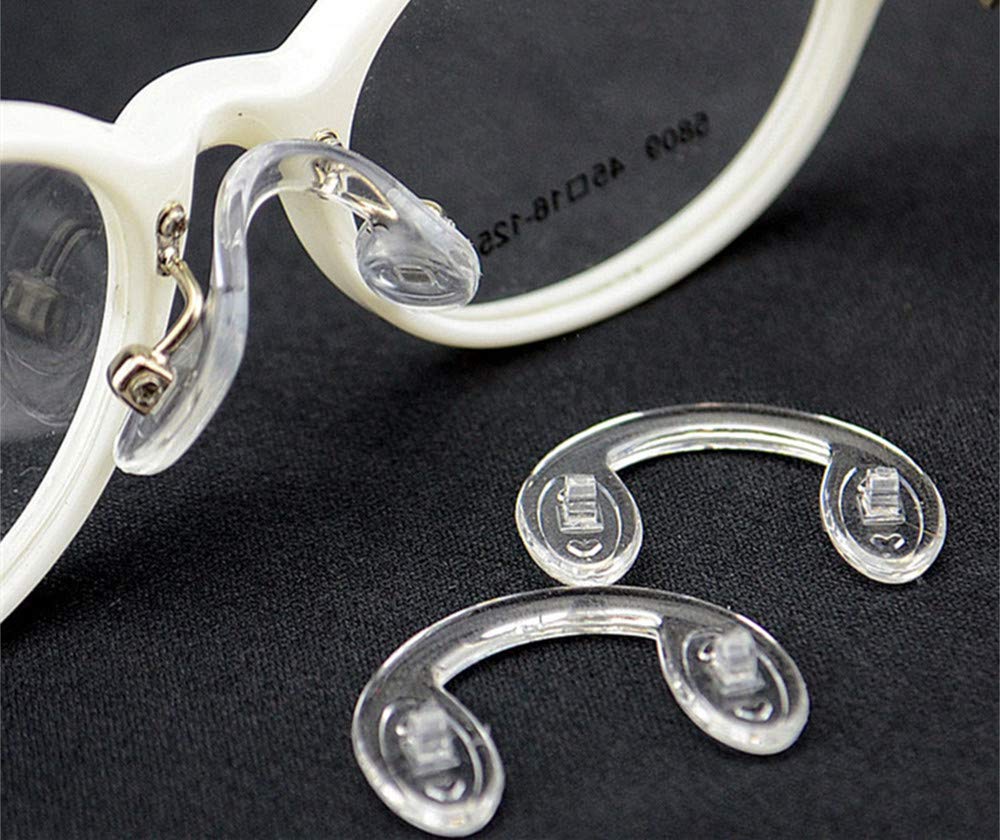 Screw-in replacement nose pads with hardware