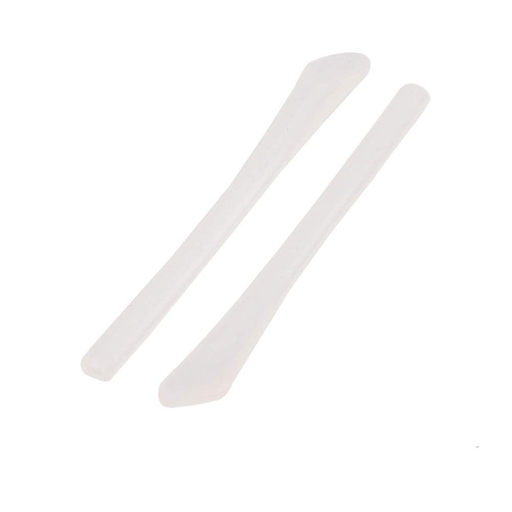 BEHLINE temple end tip close up in clear silicone