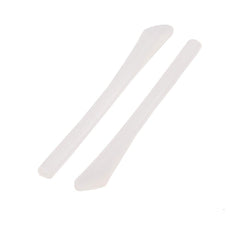 BEHLINE temple end tip close up in clear silicone