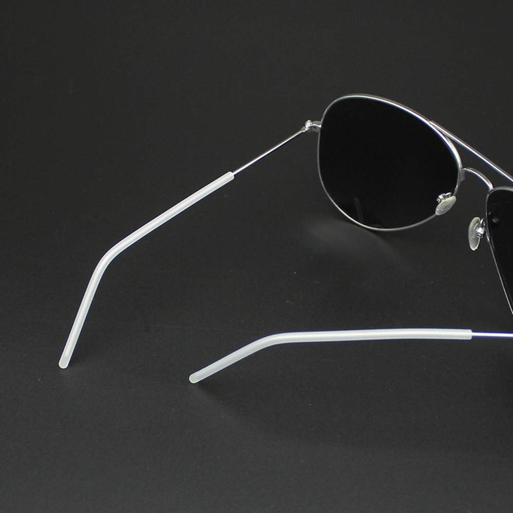 BEHLINE silicone temple tips sleeves for eyeglasses — white