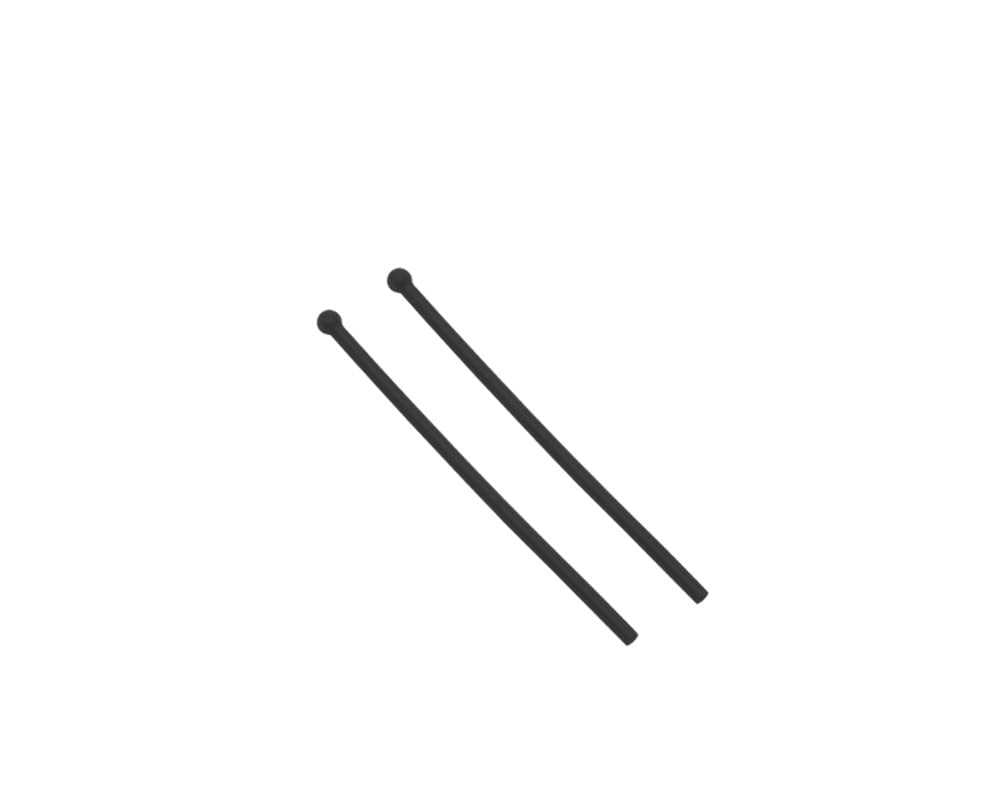 BEHLINE silicone temple tips Black 70mm front view