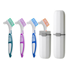 BELEFU dual-sided denture brush blue variant