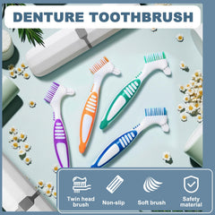 BELEFU dual-sided denture brush purple variant
