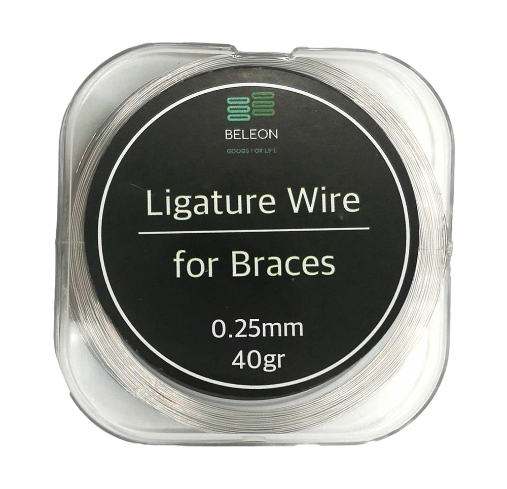 BELEON braces wire close-up; stainless steel 40g 0.25mm