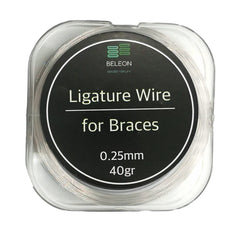 BELEON braces wire close-up; stainless steel 40g 0.25mm