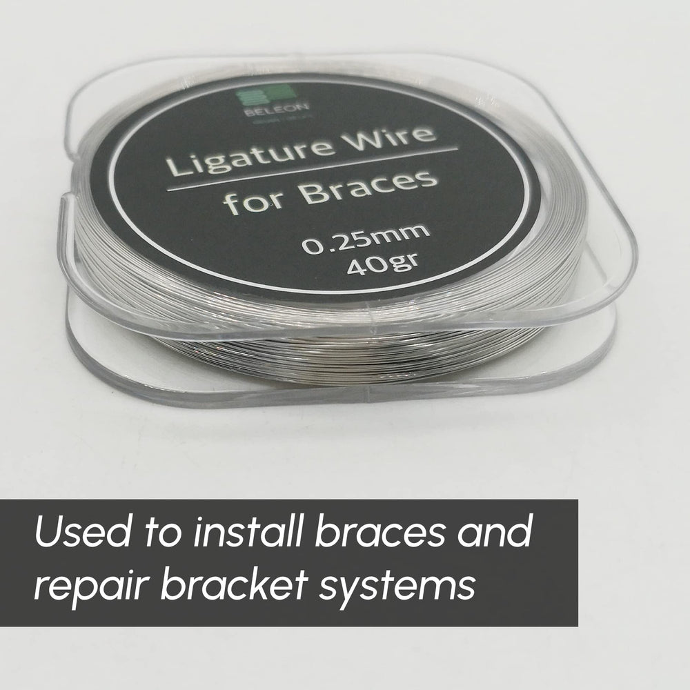 Orthodontic ligature wire with braces bracket system