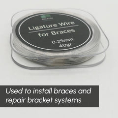 Orthodontic ligature wire with braces bracket system