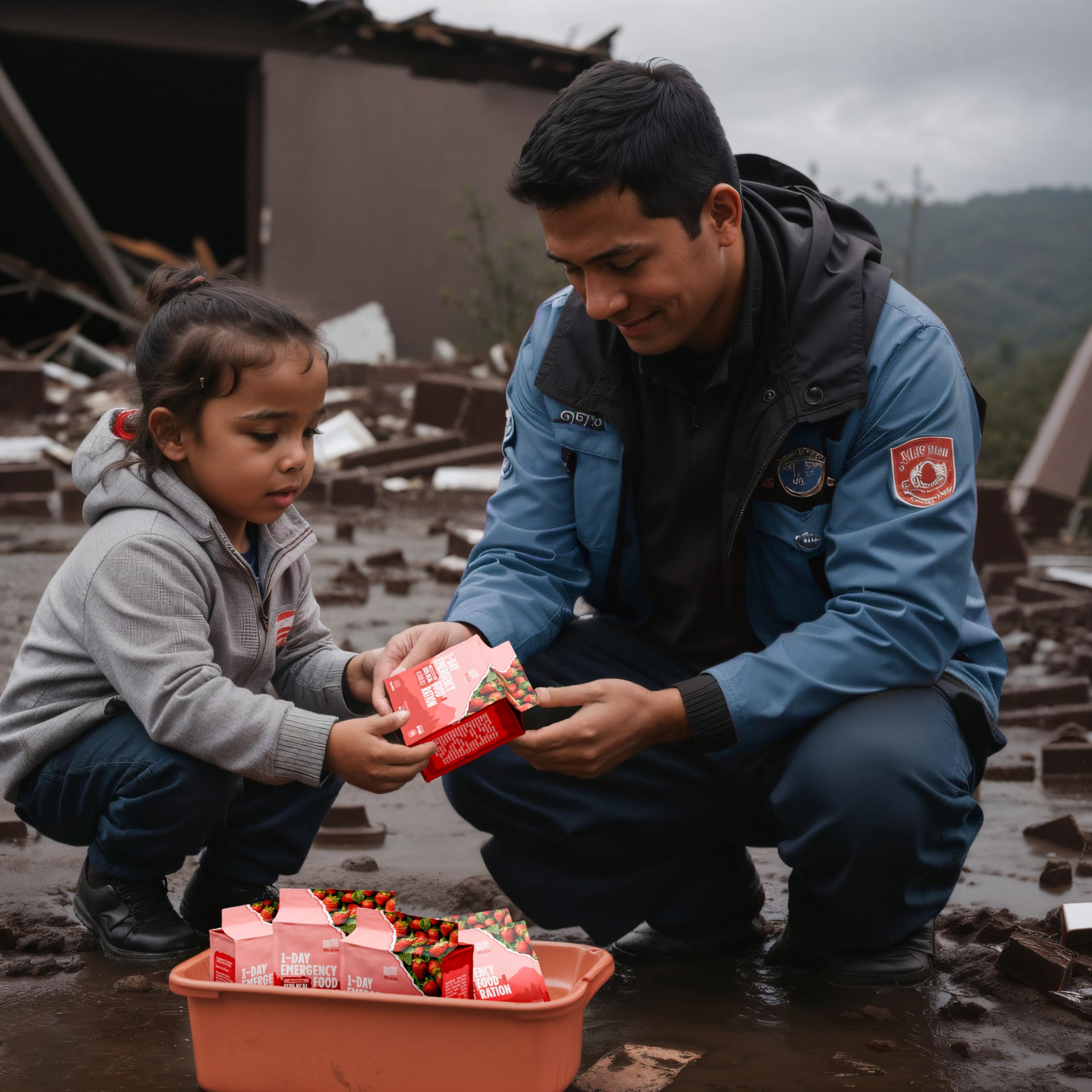 Beleon Emergency Food 3 Days nutrition facts pointing to high-energy content for activity