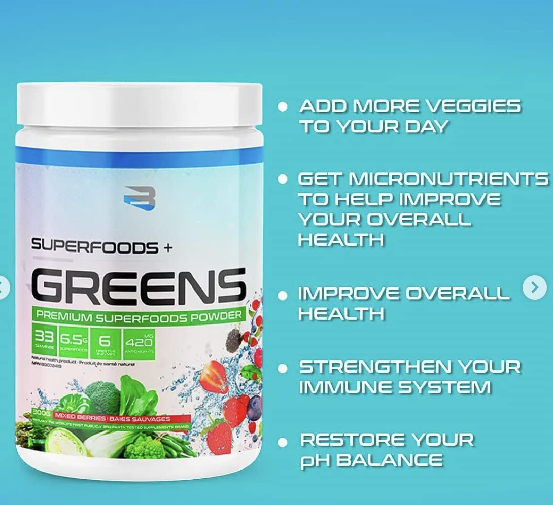 Healthy breakfast scene with greens smoothie and fruit