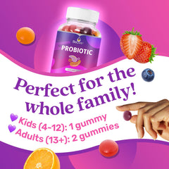 BeLive Probiotic Gummies Orange flavor bottle front