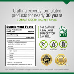 Graphic representation of Boswellin SUPER and bromelain ingredients