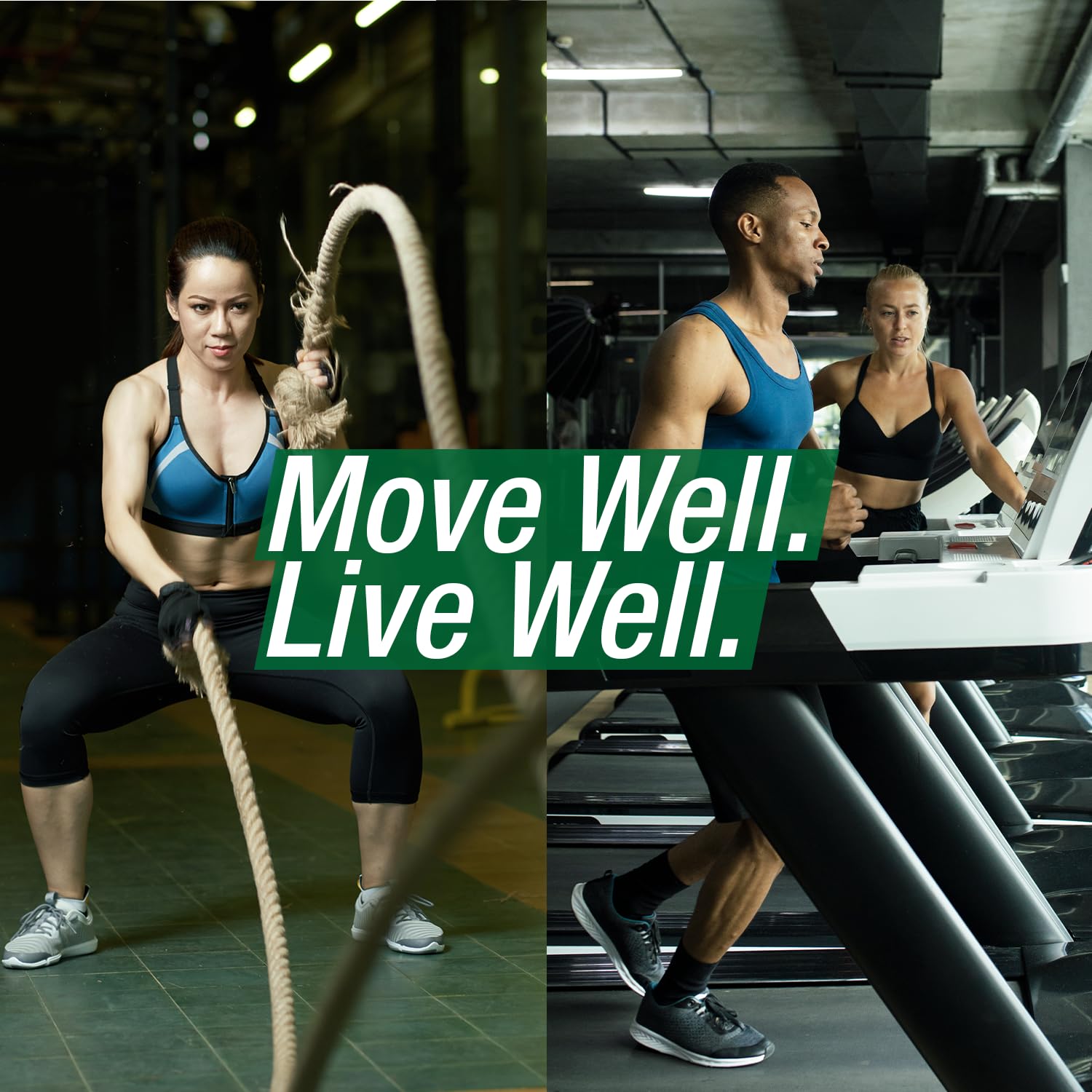 Active lifestyle image showing knee joints in motion