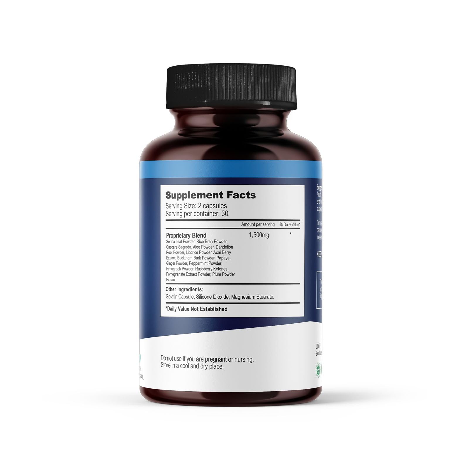 Bella All Natural Extreme Detox capsules closeup showing 60-count bottle for toxin elimination routine.