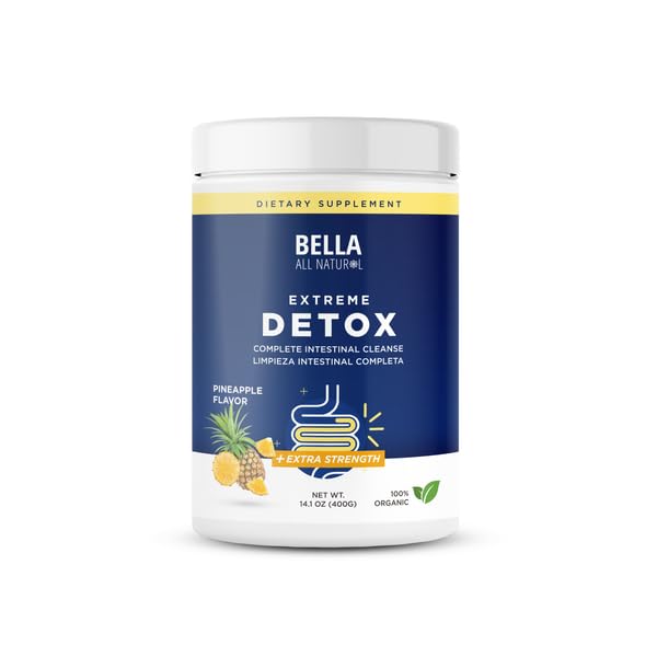 Bella All Natural Extreme Detox Powder Pineapple canister front view