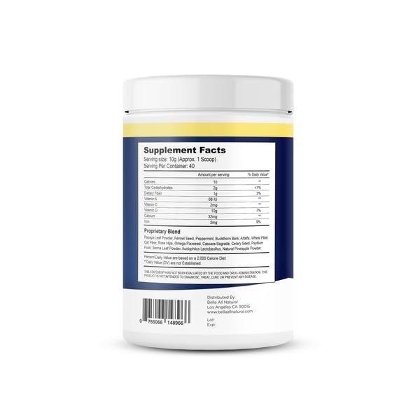 Close-up of Pineapple flavor label on detox powder canister
