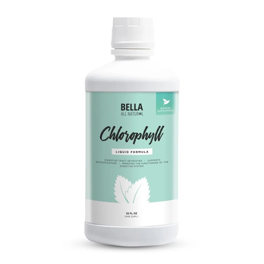 Bella All Natural Liquid Chlorophyll Drops Mint Flavor 60ml bottle