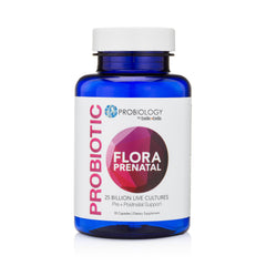 Bottle of bellebella Probiology Flora Prenatal Capsules