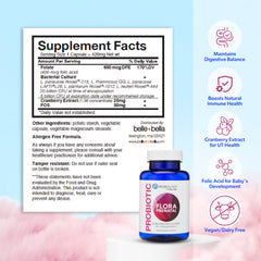 Capsules and label showing 20 Billion CFU and 5 probiotic strains
