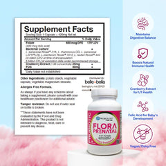 Label highlighting Cranberry extract and Folic Acid