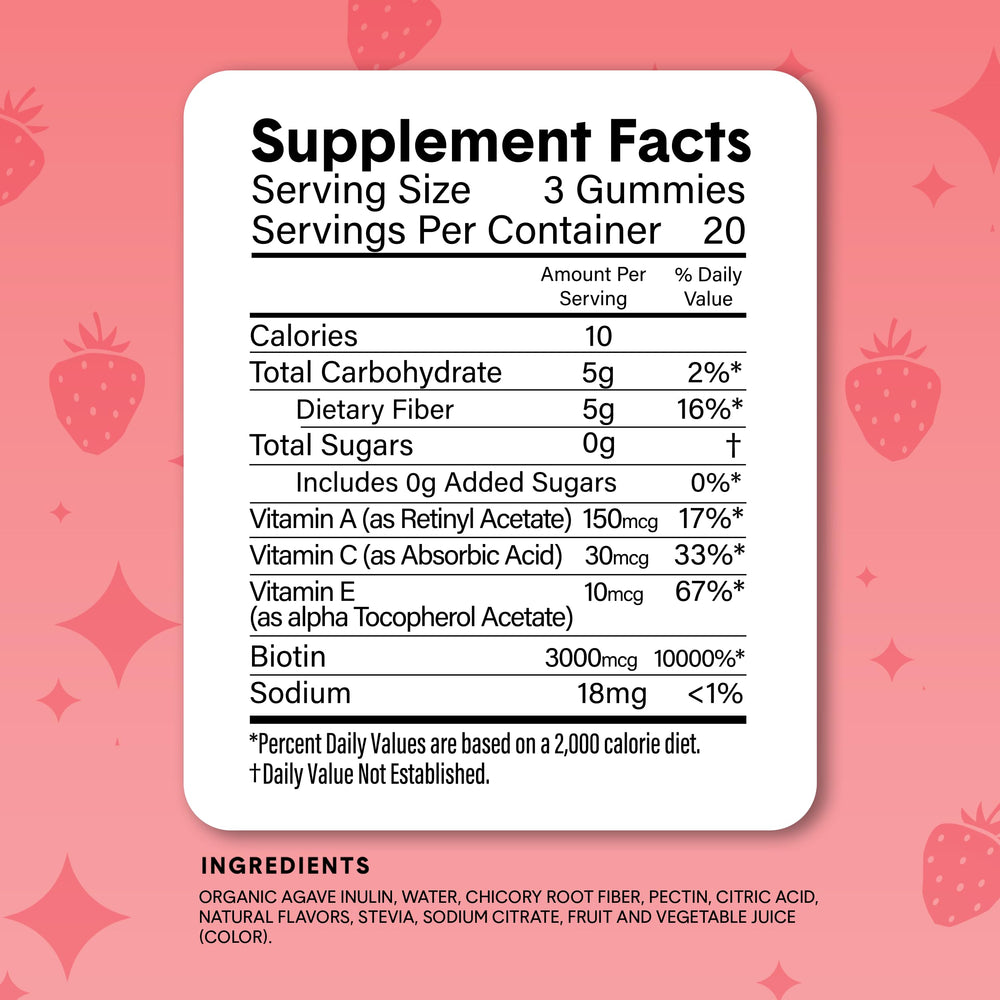 Gummies with glass of water and fresh fruit